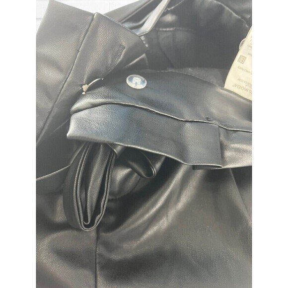 Vero Moda Women's Medium Pants Eva Paperbag Faux Leather Ankle Black - Picture 6 of 8